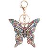 WANLIAN Portachiavi con strass a farfalla, ciondolo portachiavi in lega scintillante, Multicolore, L