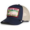 Goorin Bros. Goorin Bros - Cappello Trucker Livin' The Dream Greener Grass The Farm, Blu Marina con Patch di Maiale, Maglia Beige