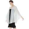 BEAUTELICATE Coprispalle Chiffon Donna Elegante Scialle Cardigan Kimono Lungo con Giromanica Trasparente Cover Up Estivo Mantelle per Abiti Sposa Damigella Matrimonio Festival (Avorio)
