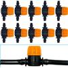 NONE 10 pz 1/4 ''Mini valvola spinato spegnimento connettori di accoppiamento per 4/7mm tubo flessibile giardino acqua irrigazione tubo adattatore serra