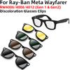 Hibloks Per Ray-Ban Meta Wayfarer & GEN 2 RW4012/RW4008/RW4006 Occhiali Intelligenti Clip M&L Occhiali Da Sole Polarizzati Lenti Antiriflesso