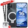 DOOGEE Smartphone DOOGEE B10 Pro IP68 Impermeabile, Display 6.63" 120Hz, Batteria 7600mAh, 64GB(8+56) RAM, 256GB ROM, Helio G100, Supporta Widevine L1 NFC