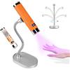 TECKZOON Lampada UV per unghie con supporto magnetico regolabile a 360°, sensore intelligente AI, 2 modalità di timer, perle UV/LED, batteria 800mAh, per allungamento unghie, smalto gel, nail art e stamping