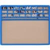 BENECREAT Tappetino Perline Blu, Pannello di Perline In Feltro Rettangolare Da 35.5x28cm con Scale e 14 griglie, Vassoio per La Creazione di Gioielli, Forniture