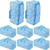VENO Set da 8 Borse da trasloco extra large resistenti con cinghie da zaino, spostare oggetti, zip e manici resistenti, porta abiti, riutilizzabile e sostenibile (Brezza Primaverile, Set da 8)