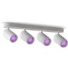 CALEX Faretto da soffitto LED Smart, 4 luci ovali, orientabile, colori RGB & luce da fredda a calda, Dimmerabile, controllo app Wi‑Fi & vocale, Bianco