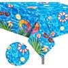 EKKONG 2 Pezzi Tovaglie Oceaniche Riutilizzabili, Copri Tavolo Mare Blu, Tovaglia Compleanno Sottomarino, Decorazione Tavolo Spiaggia, Piscina, Sirena, Feste Marittime, 137 x 274 cm (B)