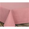 BEAUTEX Leinen Optik, Tovaglia Damasco con linee ondulate, rettangolare, ovale, rotonda, dimensioni e colore a scelta, Tessile, Rose, Oval 160x260 cm