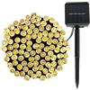 Lamker 20M 200LED Catena Luminosa Solare Bianco Caldo Esterno Impermeabile Lucine 8 Modalità Illuminazione Stringa Luci per Patio Balcone Giardino Albero Matrimonio Natale Festa Ghirlanda Decorative