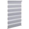 OBdeco - Doppia tenda avvolgibile per finestre, fissaggio senza fori, traslucida e oscurante, 55 x 150 cm, larghezza del tessuto circa 51 cm, colore grigio chiaro