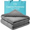 Ella Coperta ponderata per adulti 150x200 9kg - Coperta pesante rilassante per il sonno e antistress - Pile Sherpa Weighted Blanket