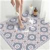 BLESWIN Tappeto Antiscivolo per Doccia Quadrato 80x80 cm in PVC Luffa per Doccia, Tappetino Bagno per Lavandino con Drenaggio, Antiscivolo per Piatti Doccia per Zone Umide, Antimuffa, Cerchi rosa