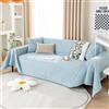VanderHOME Spessore Tessuto Copridivano Antiscivolo Decorativo Universale Impermeabile Fodere Copridivani Slipcovers Divano Protector elasticizzati per Cani Gatti Letto 180 * 130cm-Blu Dell' acqua