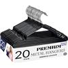 Panzy Home, 20 grucce premium in metallo rivestite in gomma, resistenti e salvaspazio, per organizzare vestiti per armadi, appendiabiti, binari e armadietti (20, Nero)