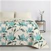 Mahome Trapuntino Matrimoniale Primaverile Estivo in 100% Puro Cotone 260x260 cm Leggero Double Face - Copriletto Trapuntato morbido Traspirante Anallergico - Made in Italy - Bocciolo Verde