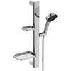 Ideal Standard Alu+ set doccia con asta saliscendi e mensola, 2 tipi di getto, BD586AA, Alu+ cromo [Rubinetteria Bagno > Set Doccia]