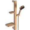 Ideal Standard Alu+ set doccia con asta saliscendi e mensola, 2 tipi di getto, BD586BR, Alu+ bronzo [Rubinetteria Bagno > Set Doccia]