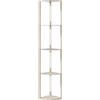 HOMCOM Lampada da Terra con 4 Ripiani, Luce LED Regolabile su 3 Livelli, 4 Ripiani, 41x29.5x163.5 cm, Rovere | Aosom Italy