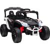 AIYAPLAY Auto Elettrica per Bambini con Telecomando e 2 Motori, Fari e Musica, 88x57.5x55.5 cm, Bianco | Aosom Italy