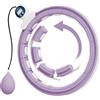 SPORTNOW Cerchio hula hoop con punte massaggianti regolabile e 16 segmenti rimovibili, 76-113 cm di girovita, 44.3x44.3x4.5 cm, Viola | Aosom Italy