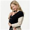 Momcozy fascia neonato, fascia per neonati con anello facile da indossare, fascia per il trasporto traspirante a mani libere, marsupio regolabile da 3,6 kg a 15 kg, Nero
