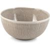 H&H Set 6 Ciotole in Stoneware Yucatan 18 cm - Colore Beige - Design Minimal con Effetto Reactive e Texture Materiche - Perfette per Zuppe, Insalate e Piatti Unici - Adatte anche alla Ristorazione
