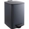 Relaxdays Cestino Cucina 12 L, Chiusura softclose, Secchio Estraibile, Metallo Opaco, Rettangolare