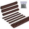 Relaxdays 40 Dissuasori per Piccioni Balcone, 2x49x4 cm, Deterrenti Scaccia Uccelli, 3 File Spuntoni, Plastica, Marrone