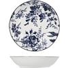 H&H Set 6 Piatti Fondi Catherine 20 cm - Porcellana Decorata Blu Stile Floreale Inglese, Piatti per Zuppe e Primi, Lavastoviglie e Microonde