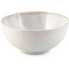 H&H Insalatiera in Stoneware Yucatan 23 cm - Colore Bianco - Design Minimal con Effetto Reactive e Texture Materiche - Perfetta per Insalate, Piatti Unici e Contorni - Adatta anche alla Ristorazione