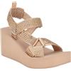 GUESS Dawsin, Sandali con Zeppa Donna, Verde Chiaro Viola Strass Logo 330, 37.5 EU