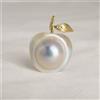 COMOTO Ciondolo Apple 21 mm Mabe Pearl oro giallo 18 kt e spilla in argento sterling...