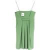 Moschino Abito MOSCHINO Donna UK 12 Senza Maniche Plissettato Nastro Mini Verde