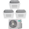 HISENSE CONDIZIONATORE HISENSE CASSETTA A 4 VIE TRIAL SPLIT 9000+9000+12000 BTU INVERTER 3AMW62U4RJC A++ R32