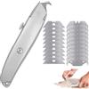Ailah Set Coltello da Tappeti con Lama a Gancio e Lama Trapezoidale - Coltello Professionale per Tappeti con 10 Lame a Gancio e 10 Lame Trapezoidali