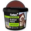 FARBEX Vernice Gommata Liquida Impermeabilizzante - Rivestimento Elastico per Interni/Esterni su Cemento, Legno, Metallo e Piastrelle, 1,2 kg Rosso marrone - Protegge da Umidità e Crepe