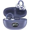 AZJLOOF Sport Cuffie Bluetooth 5.4, Ultraleggero 4.3g, LED Schermo, Design Aperto, Stereo HiFi On Ear,50 ore di Riproduzione, Android & iOS,IPX5, Clip Orecchio Elegante Wireless Auricolari ad Alte Prestazioni