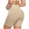 UMIPUBO Guaina Contenitiva Donna Modellante Snellente Pantaloncini Vita Alta Push Up Glutei Pancia Piatta Mutande Shapewear Seamless Body Intimo Post Parto (Pelle, S)