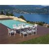 Greenwood Moia Tavolo Alluminio San Donato Allungabile 160-240X102Cm Bianco
