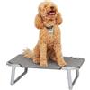 Ferplast Lettino per Cane, Cuccia Cane, Brandina pieghevole per cani DREAM 60, solida struttura in alluminio, Telo in tessuto, 62 x 44 x h 18 cm Tortora