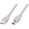 Noname USB Cable USB2.0 Typ A - Typ B St/St 3,00m beige [---]