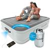 Huddle® Lussuoso Materasso Doppio Gonfiabile con tecnologia Dual Pump SlumberGuard™ | Materasso gonfiabile con pompa integrata | Comodo letto gonfiabile | Letto ad aria Singolo, Matrimoniale, King