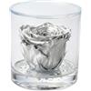 Premium-rose.com Box con rosa argento stabilizzata Profumata, in plexiglass da 9cm con Rosa argento Eterna | Idea Regalo Matrimonio Bomboniera anniversario 25 anni Nozze | Fatto in Italia (Argento 1402)
