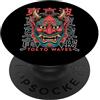 Hannya Oni By Tokyo-Waves Hannya Oni Mask Devil Yokai - Maschera giapponese con tatuaggio demone PopSockets PopGrip Adesivo