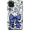 For Mum Inspirations Custodia per iPhone 11 Pro Max Chinoiserie Nastro Floreale Blu Fiocco Supercute Best Mum Ever