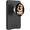 Teacher Student Reader Library Bookworm Ritratto grafico dell'amante degli animali della lettura del libro blu del pinguino PopSockets PopWallet per MagSafe