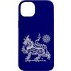 Thailandia Tatuaggio Yantra Custodia per iPhone 14 Plus Sak Yant Tatuaggio Singha Leone Yantra Thailandia Ki Lane