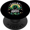 St Patrick's Day Lucky Sheriff Deputy Ir Giorno di San Patrizio Sceriffo Fortunato Vice Lavoro Shamrocks Irlandese PopSockets PopGrip Adesivo