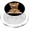 Bookworm Teacher Theme Library Reader Gr Ritratto grafico rotondo per amanti dei cani con bulldog PopSockets PopGrip per MagSafe