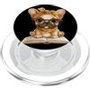 Bookworm Teacher Theme Library Reader Gr Ritratto grafico per amanti dei cani da lettura libro aperto Bulldog francese PopSockets PopGrip per MagSafe